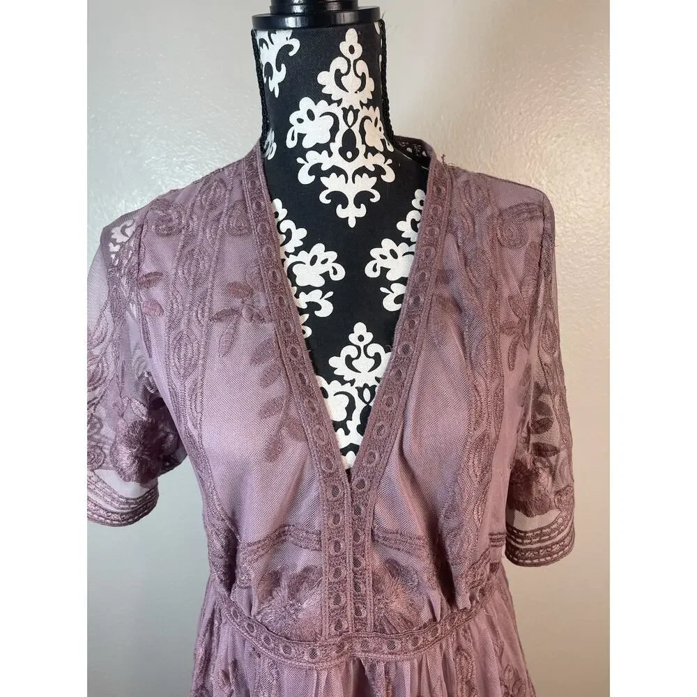 Haute Monde Boho Maxi Rose PinkDress​ - Picture 2 of 9